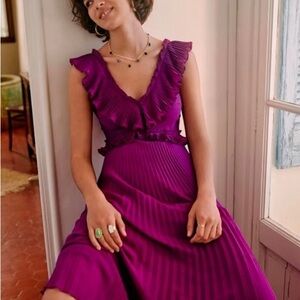NWT Sezane Rachelle Purple Dress